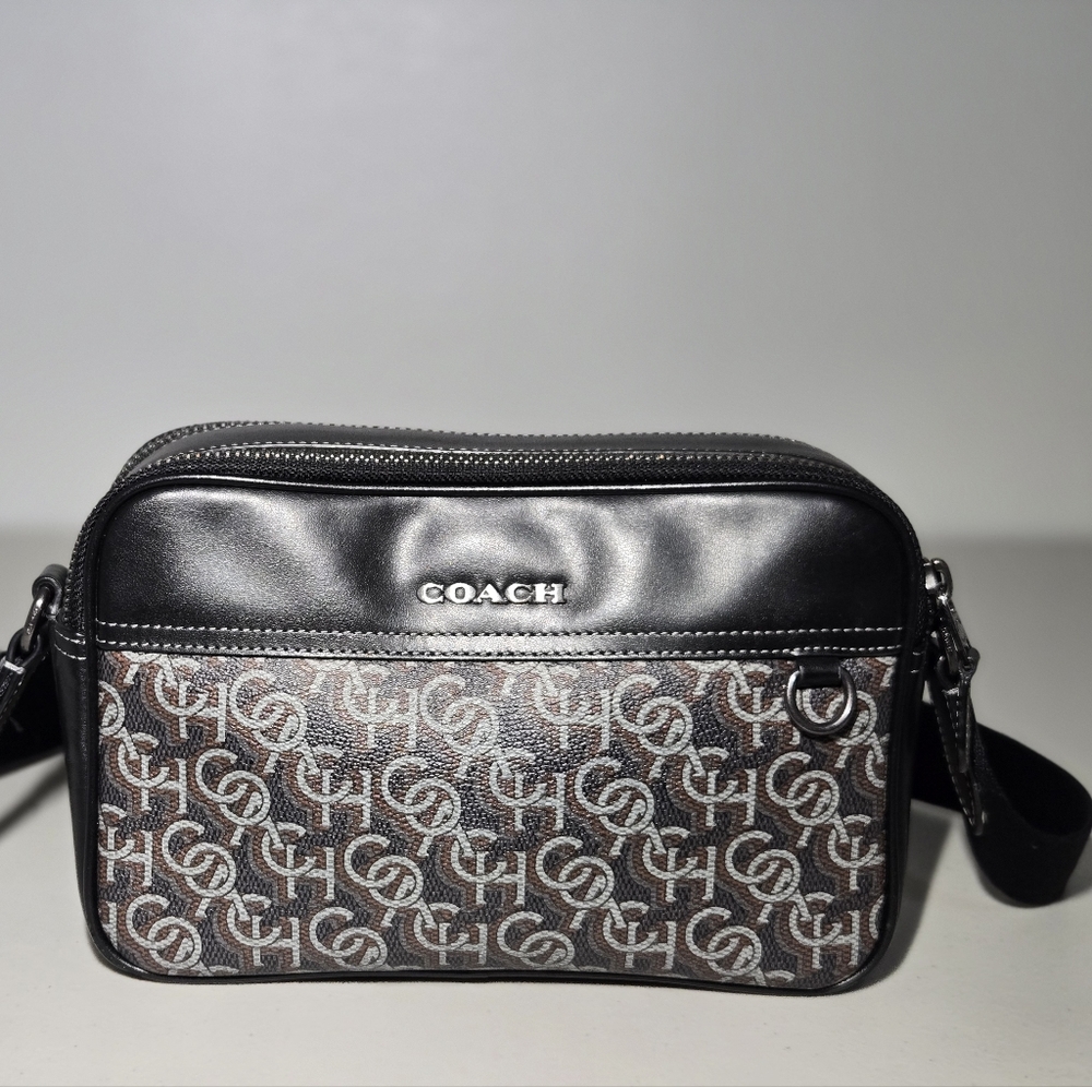 Authentic COACH Graham Crossbody Bag with Signature Monogram Print
